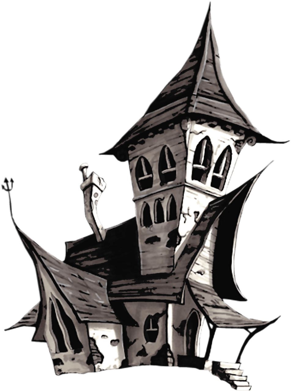 Haunted house pin page clipart free 2