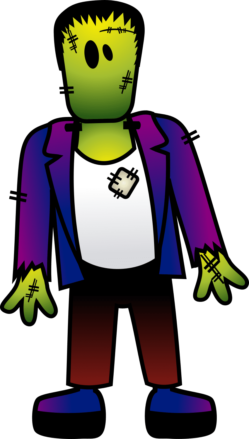 Frankenstein pin page clipart background