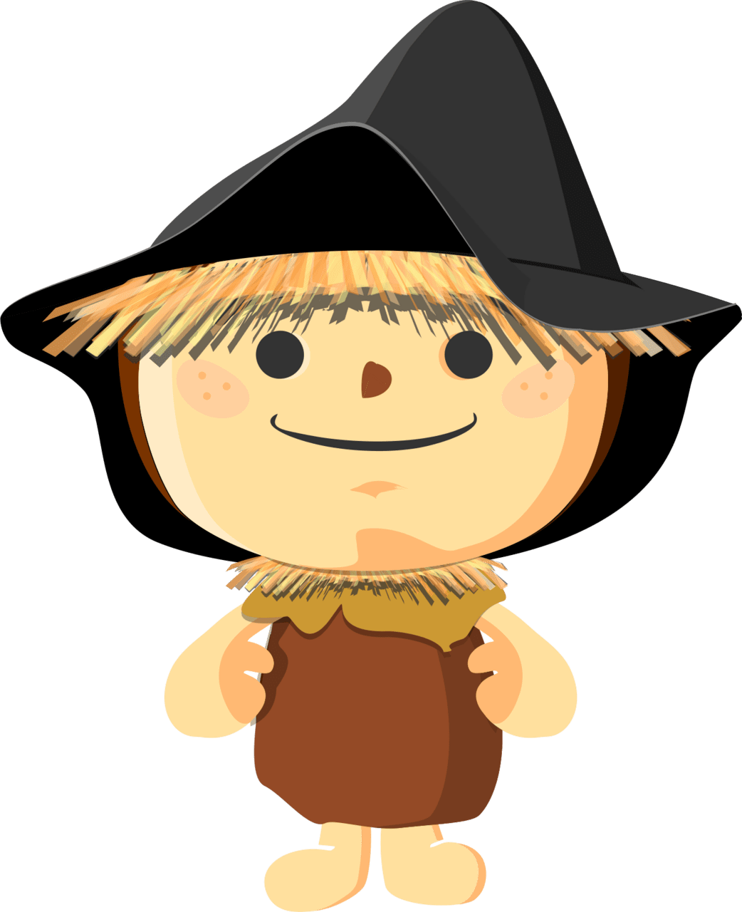 Scarecrow pin page clipart free 2