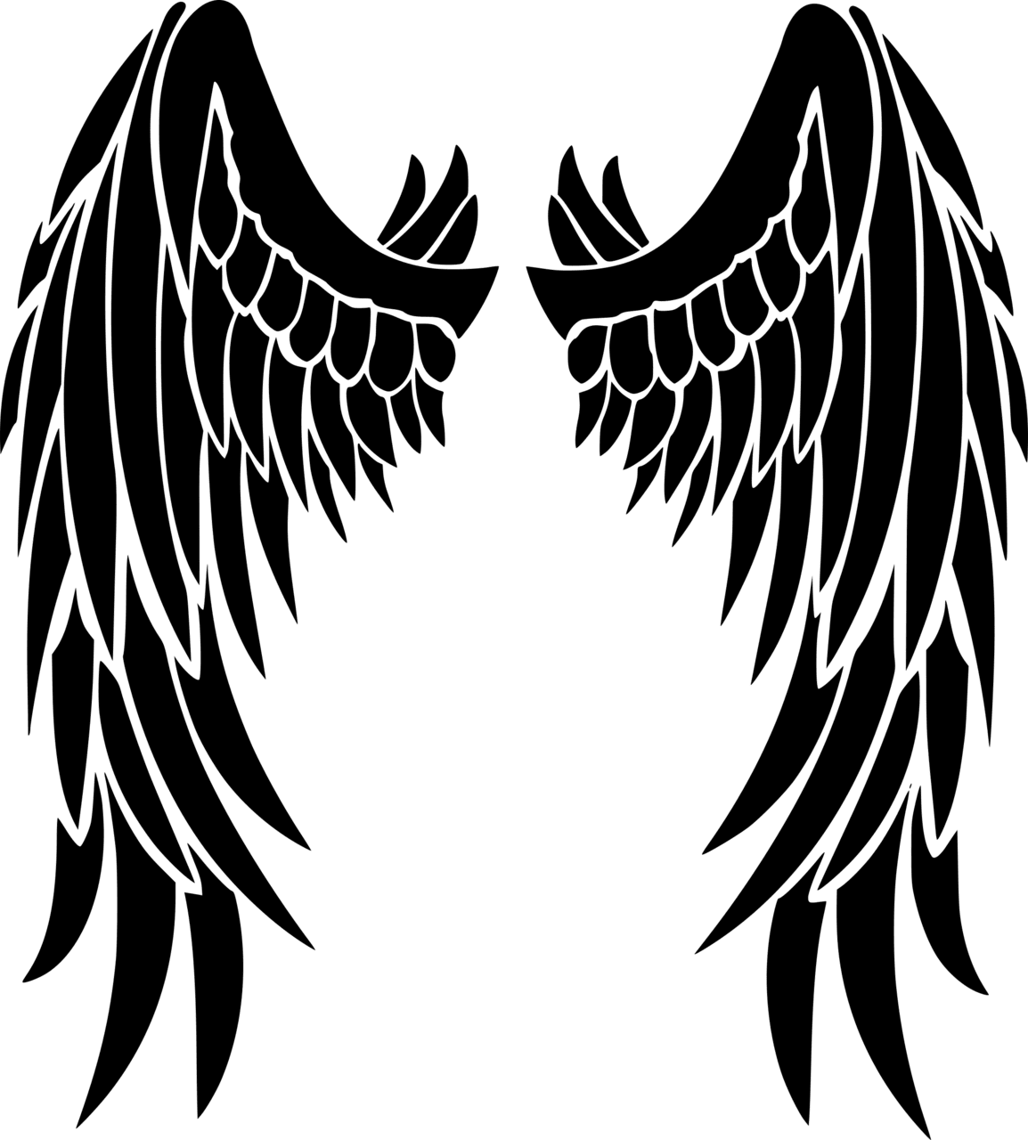 Angel wings clipart transparent 2