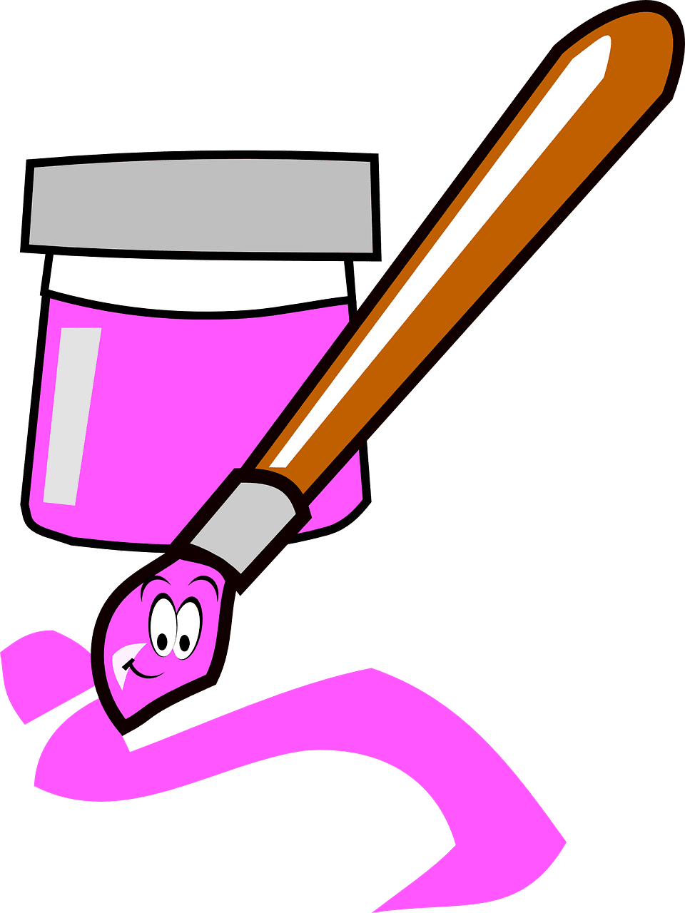 Paint and paintbrush brush design art image from clipart