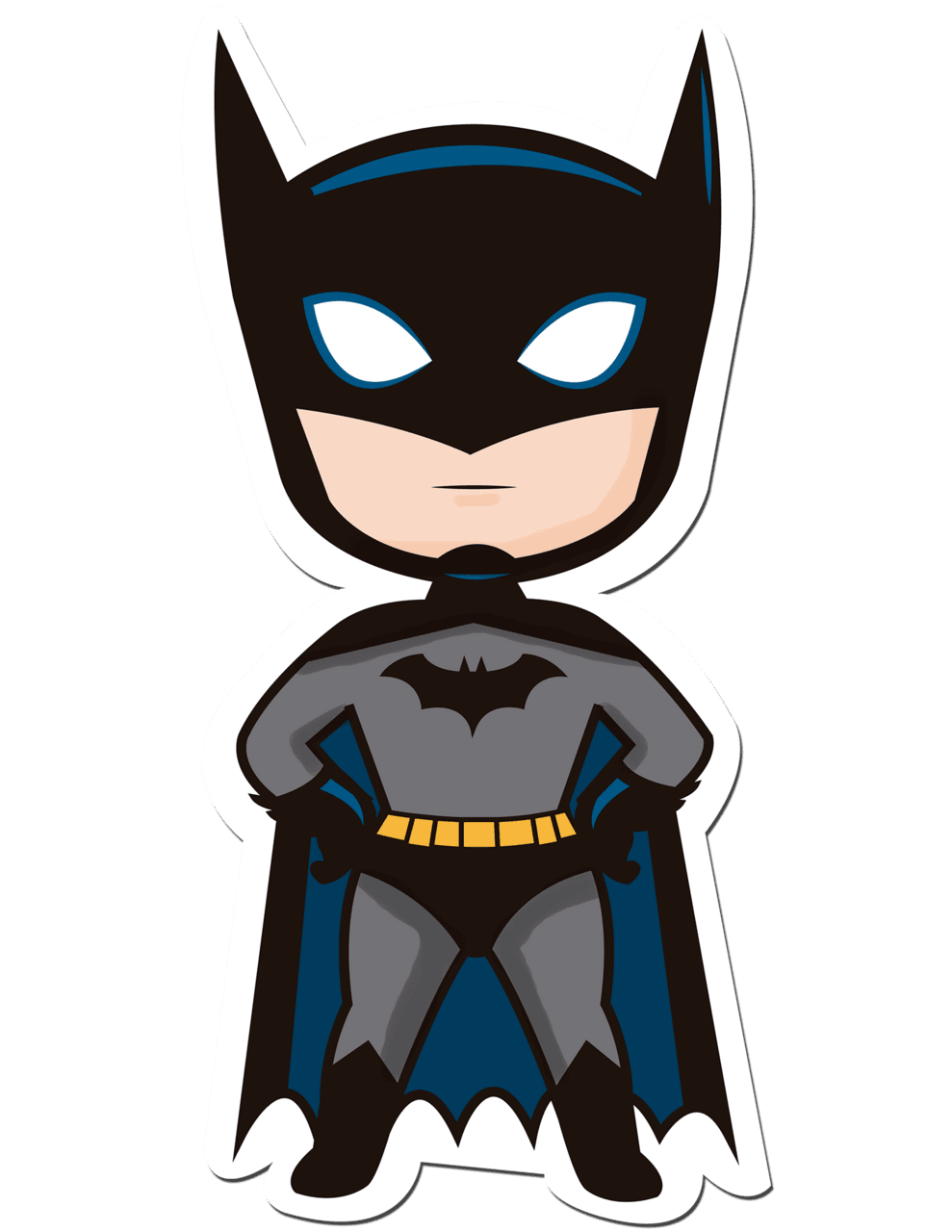 Batman liga dela justicia chibi clipart logo