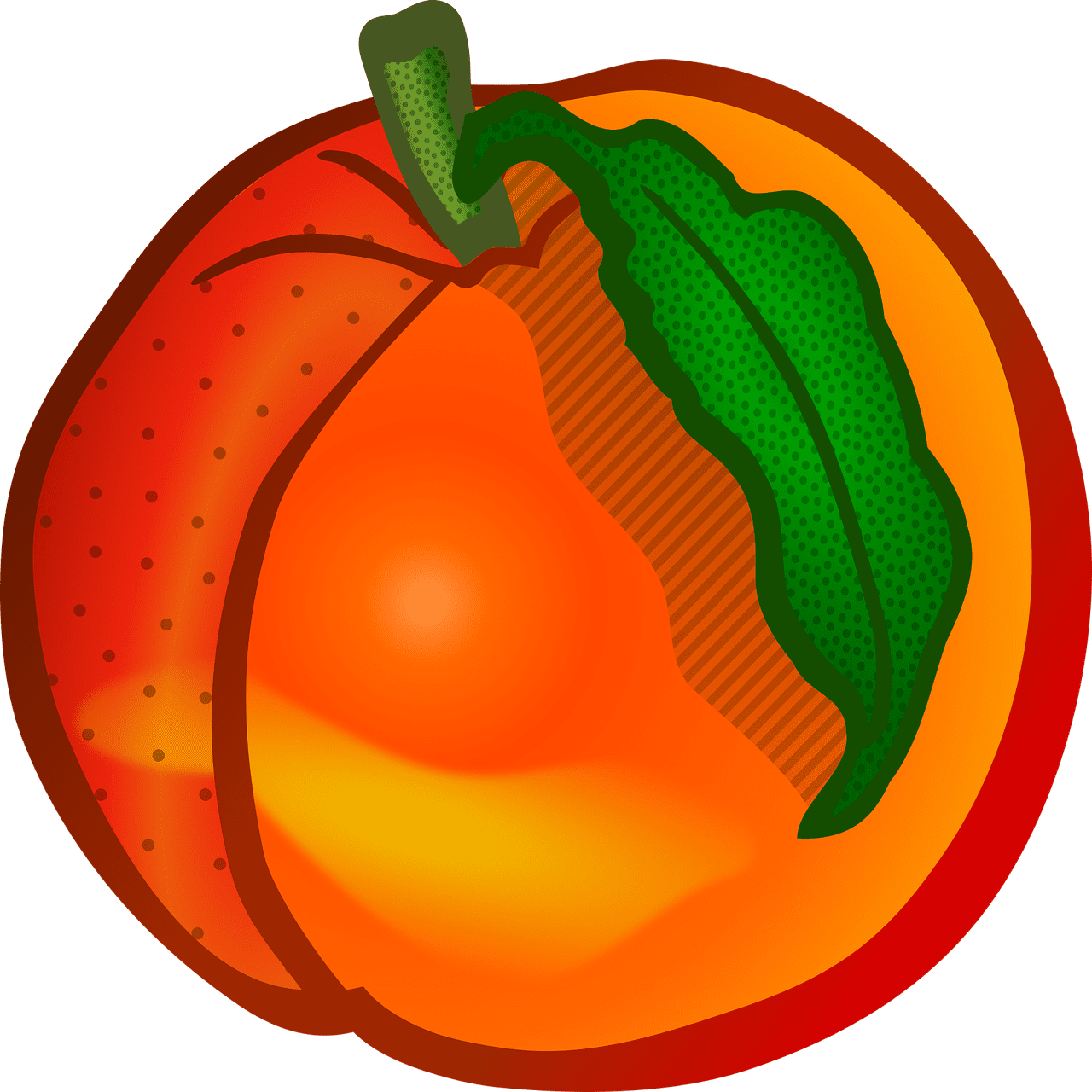 Peach vector art graphics clipart 2