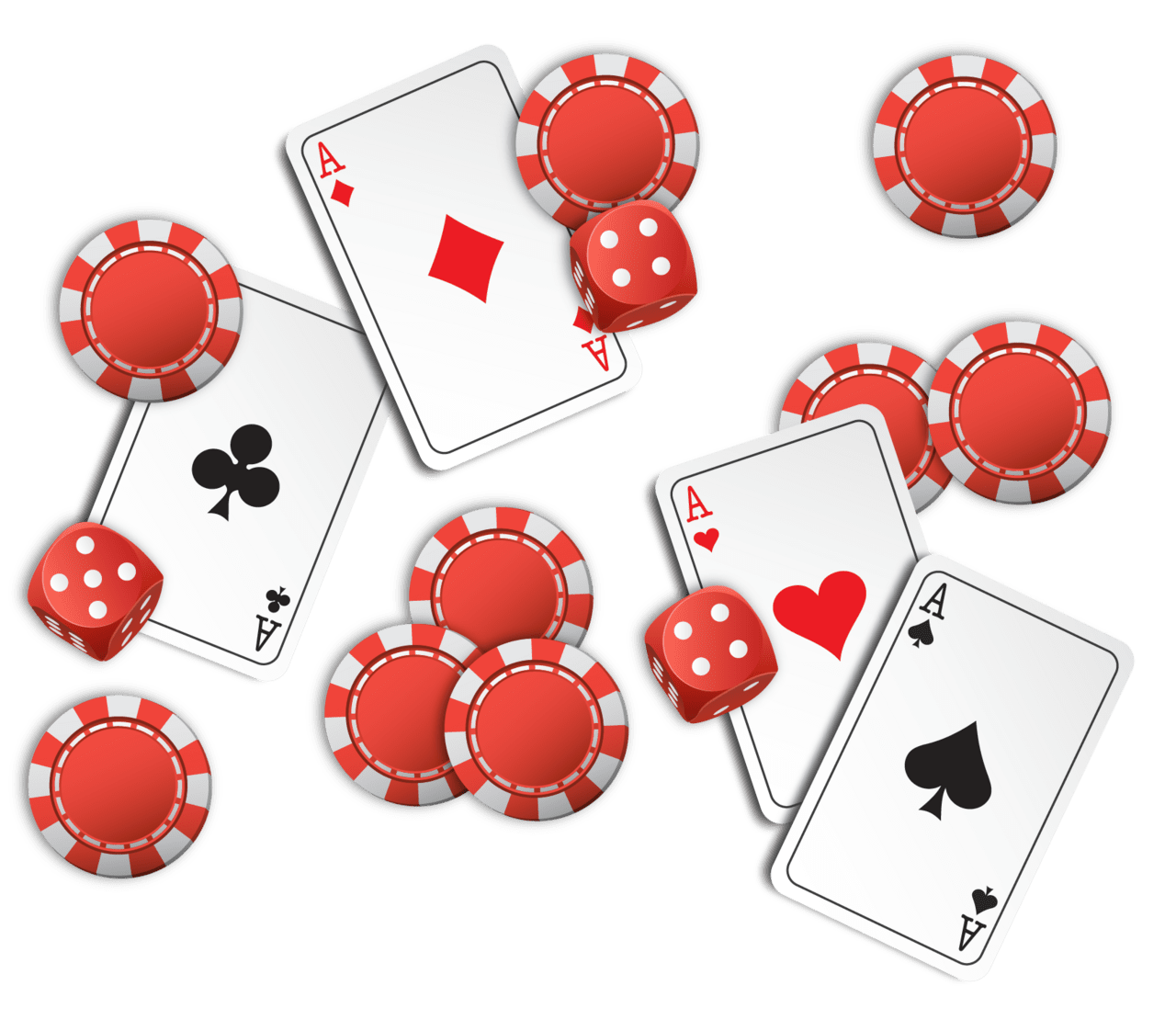 Playing cards pin page clipart image