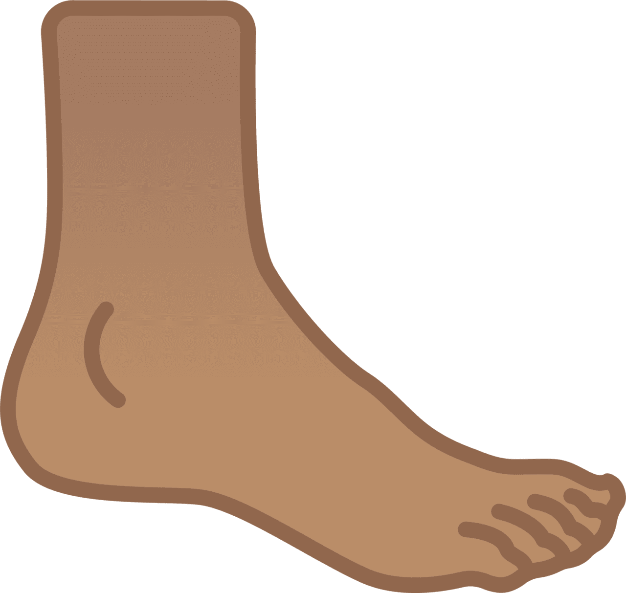 Foot medium skin tone emoji for clipart vector