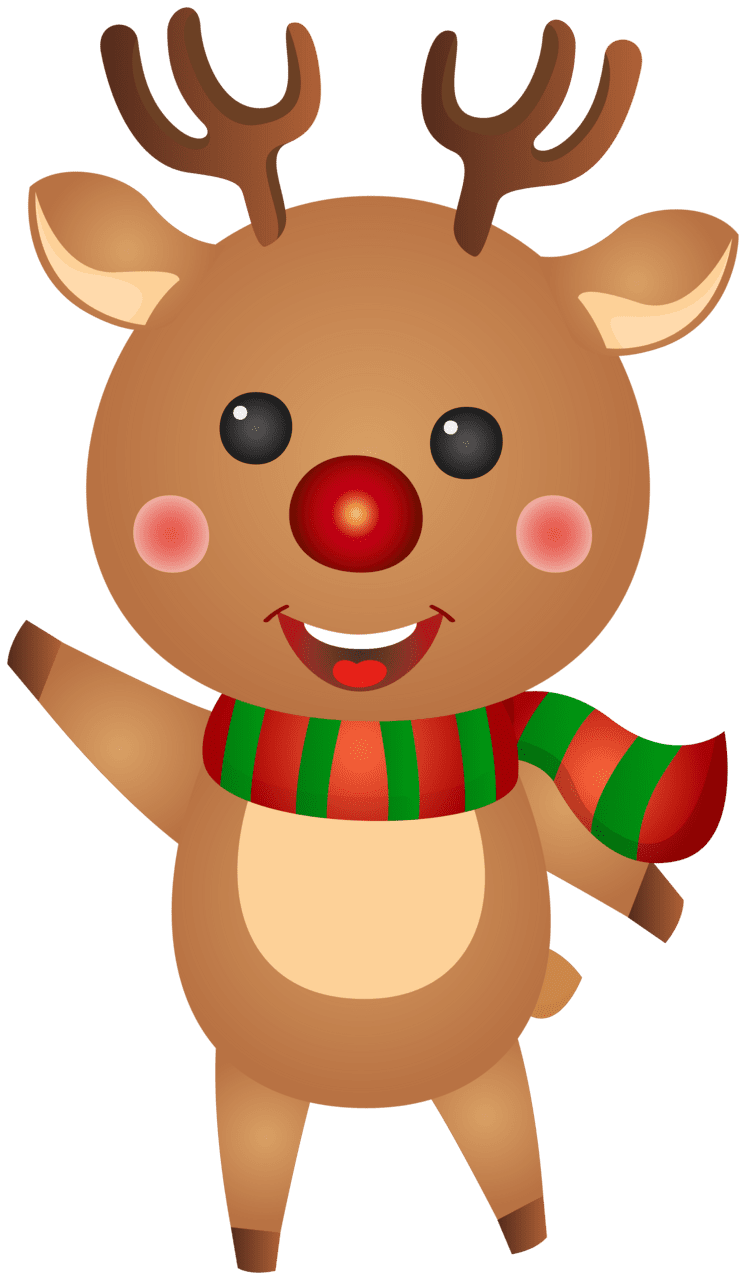 Cute christmas rudolph clipart picture