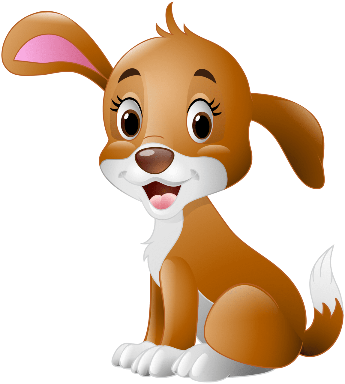 Puppy cute dog cartoon clipart image