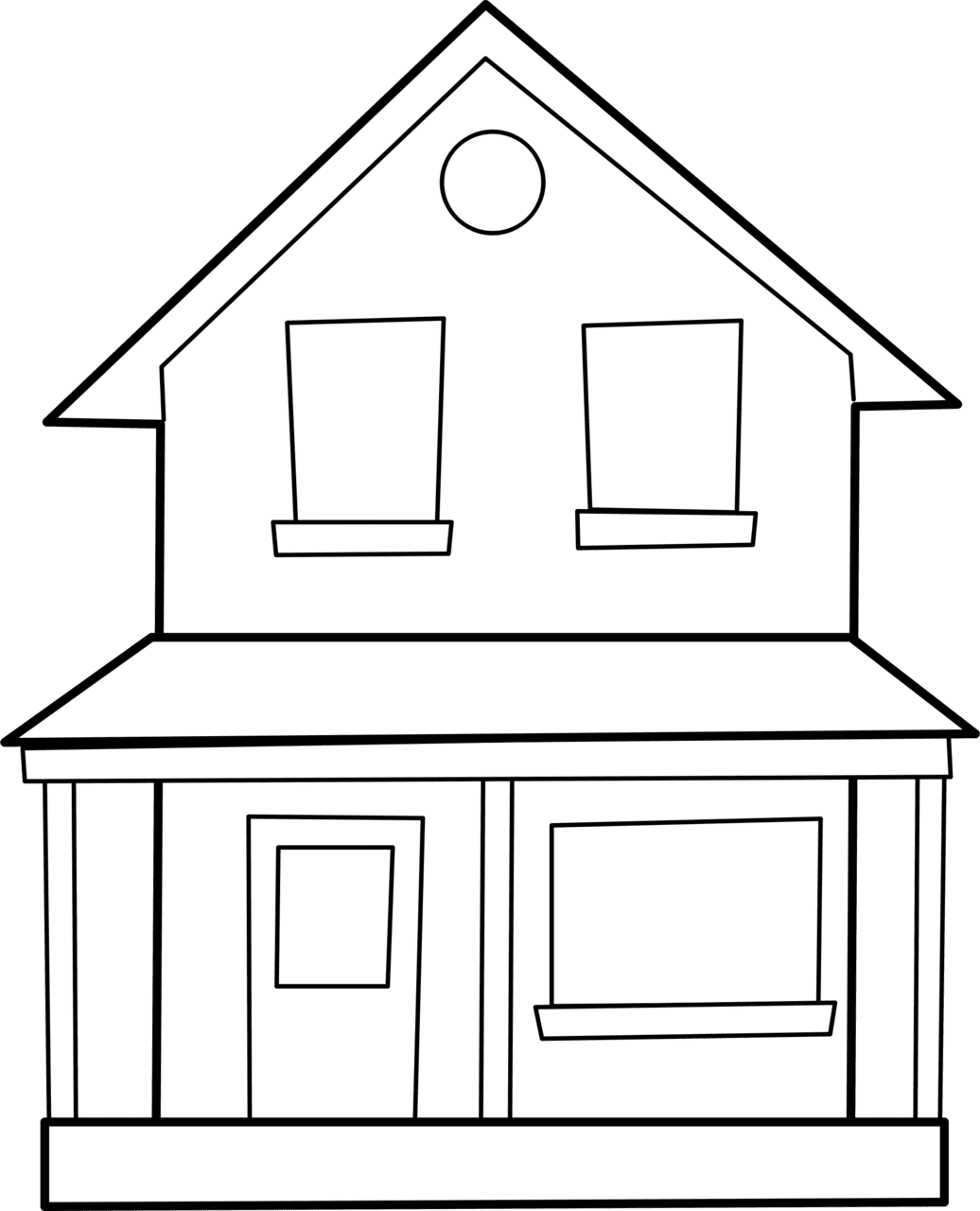 House in maison colouring pages family coloring for kids clipart photo