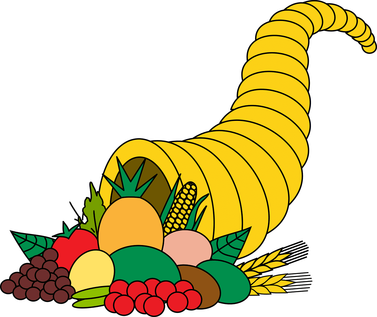 Cornucopia vector art graphics clipart 2