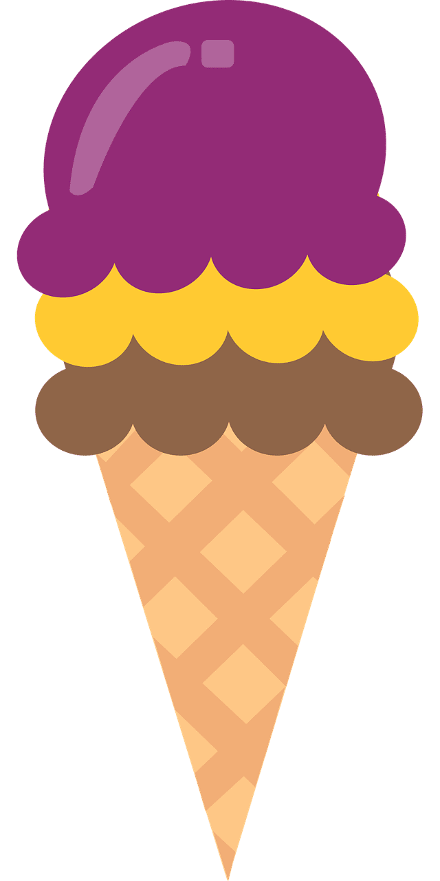 Ice cream cone desserts cones vector graphic clipart