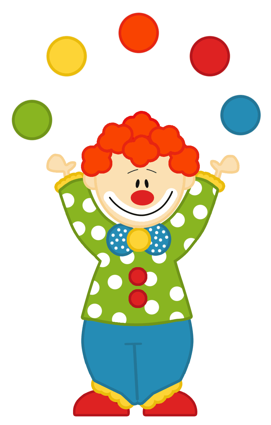 Clown pin page clipart background 2