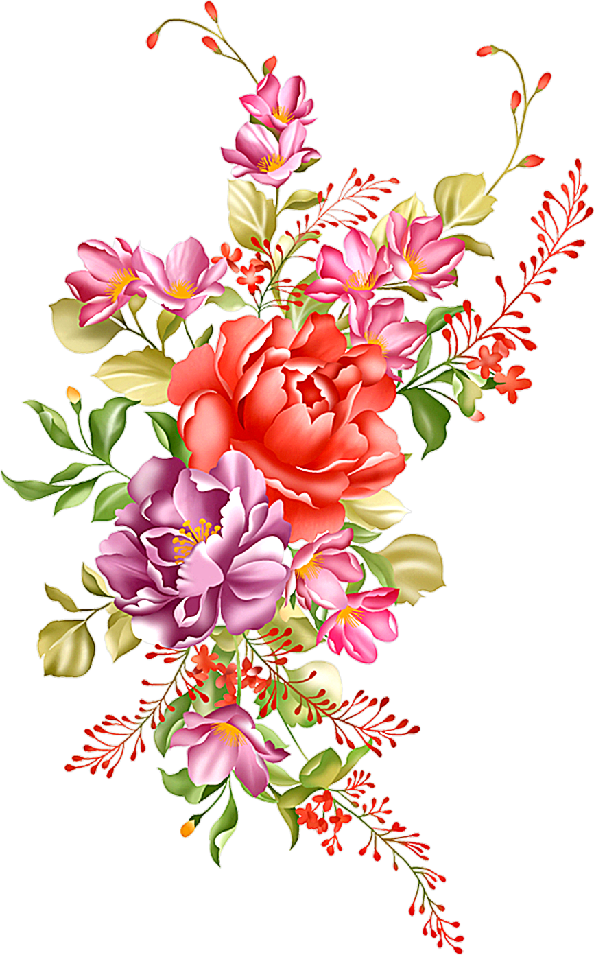 Flower bouquet pin page clipart free 4