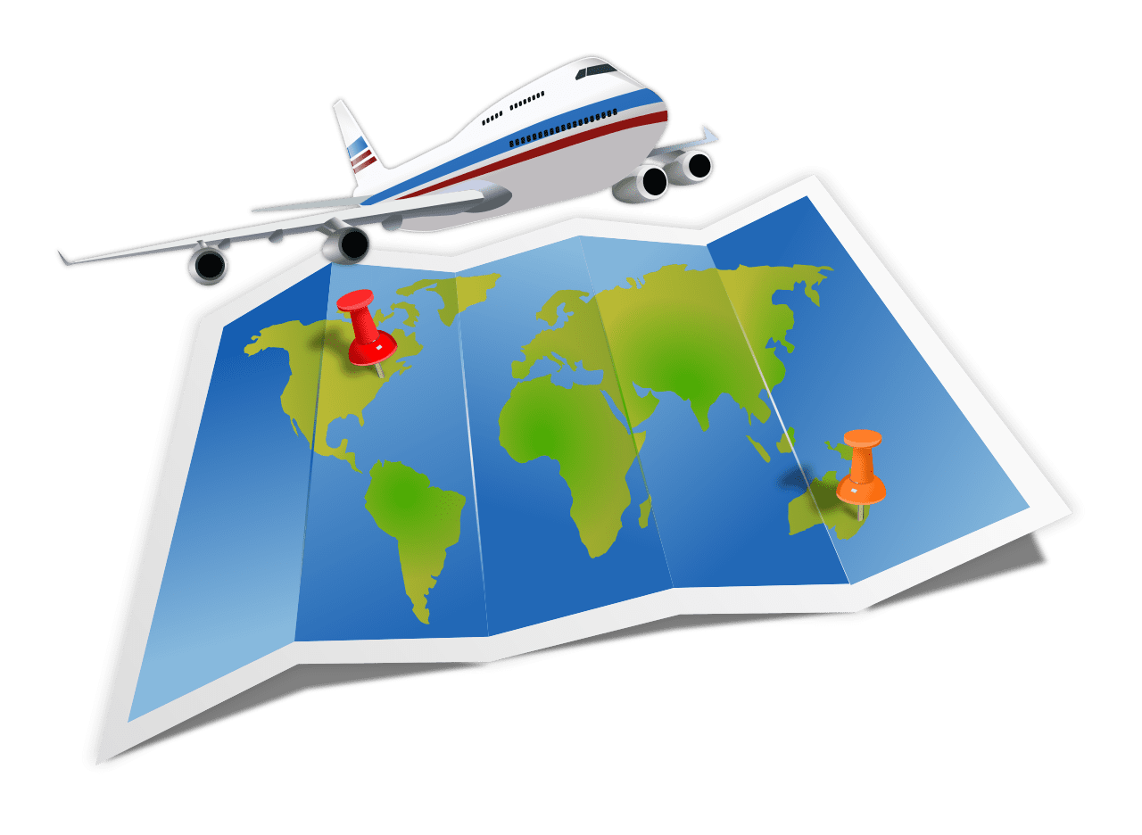 Travel map clipart clip art