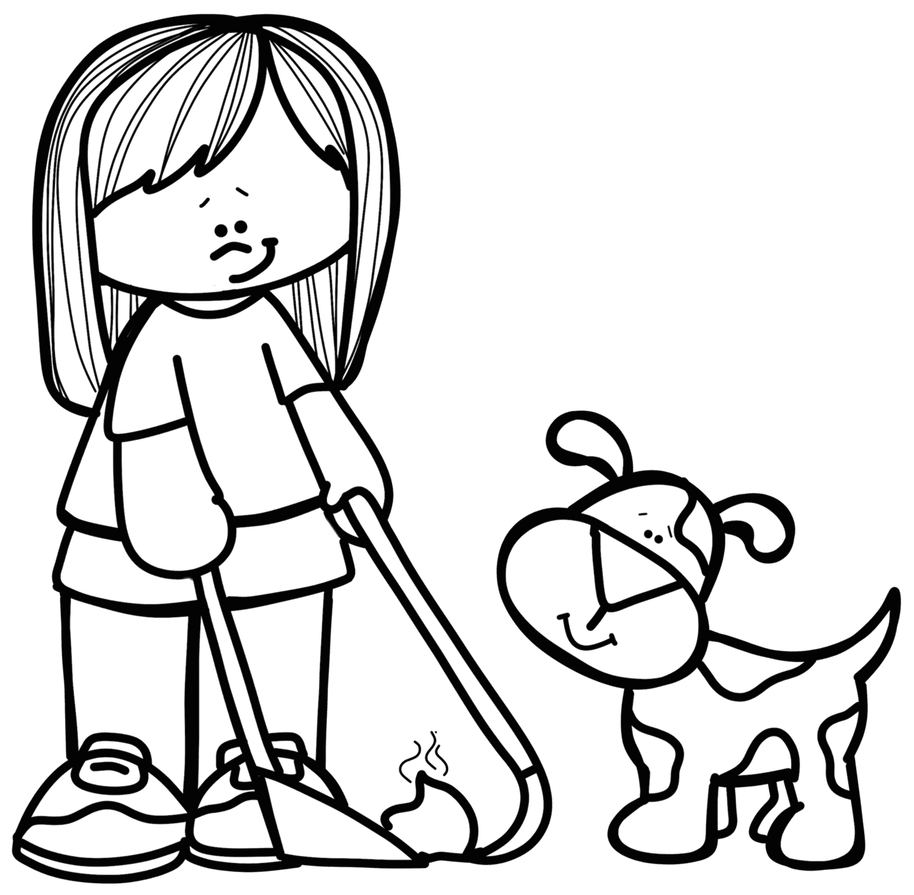 Dog black and white pin page clipart background 4