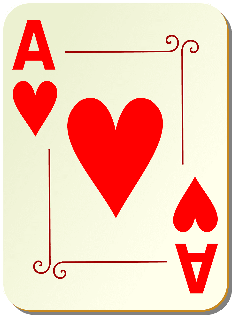 Playing cards photo of an ace hearts card clipart