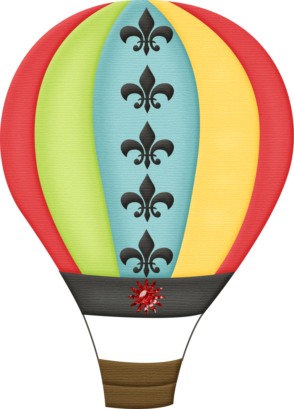 Hot air balloon pin page clipart free 2