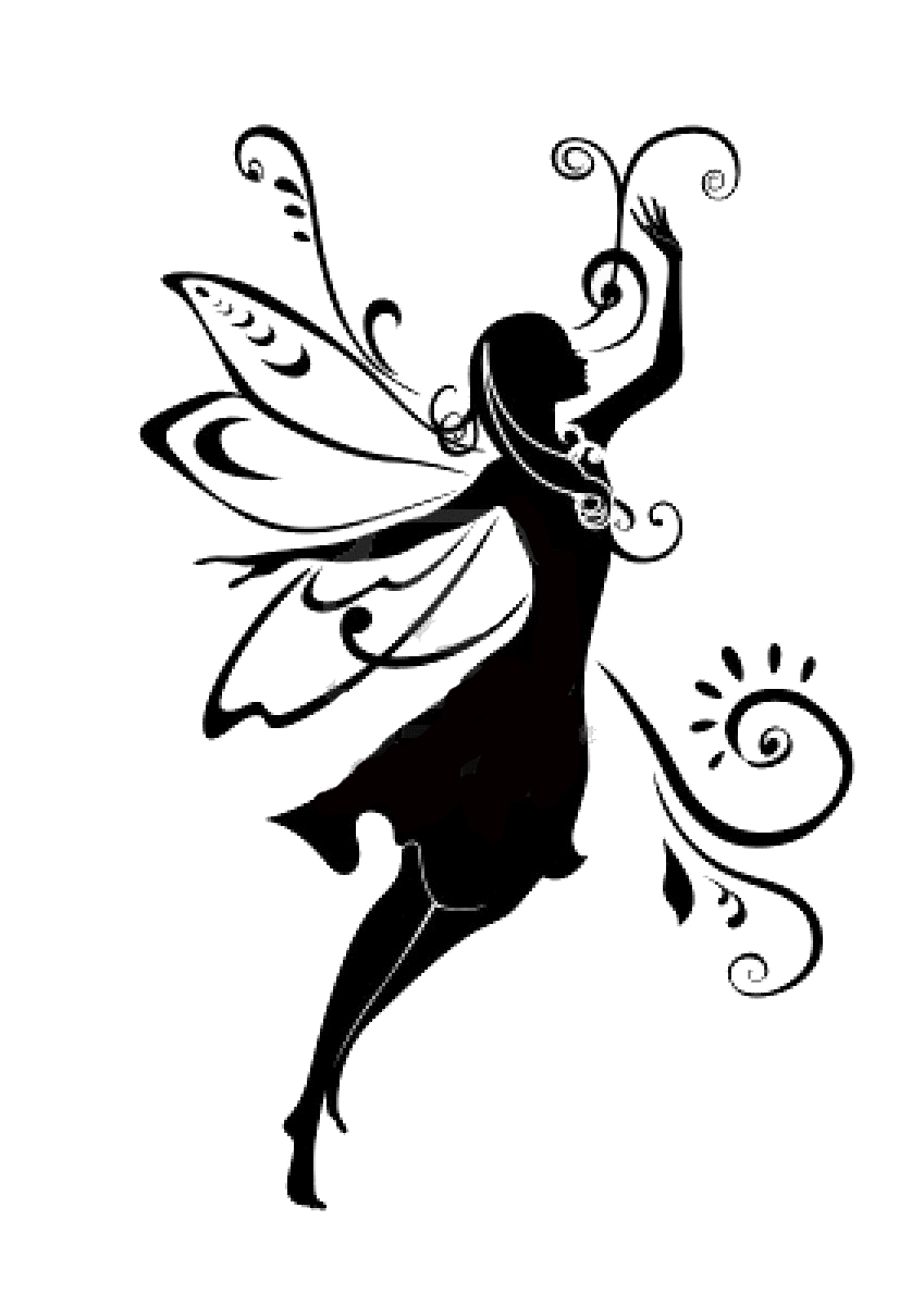 Fairy pin page clipart free 4