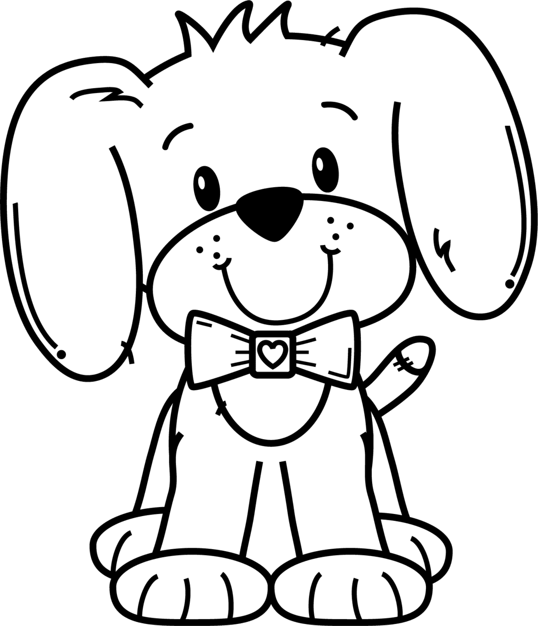 Dog black and white page clipart background