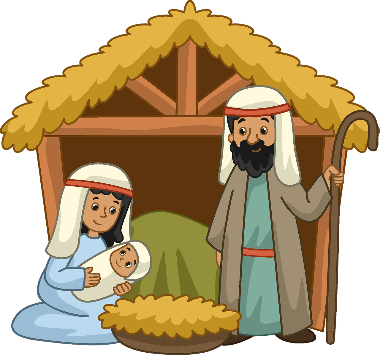 Christmas nativity vector clipart images