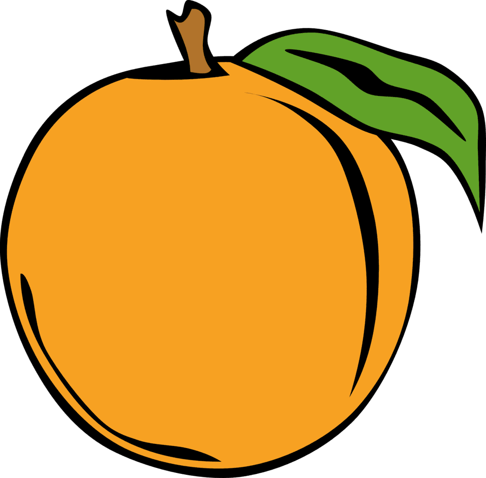 Clipart image simple fruit peach id