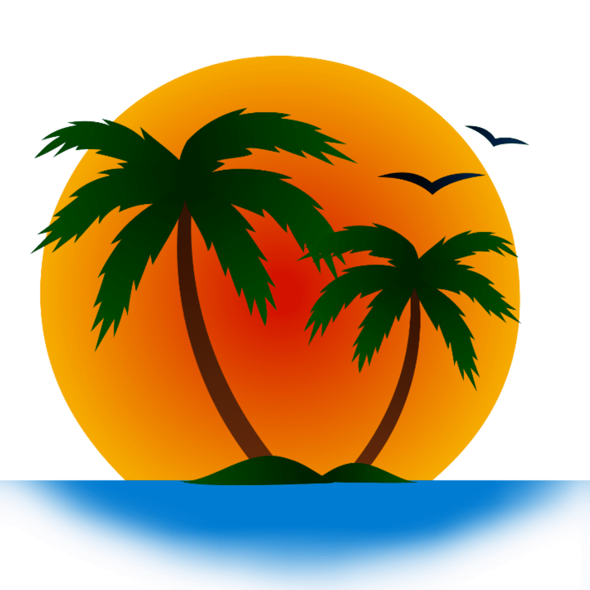 Sunset pin page clipart background