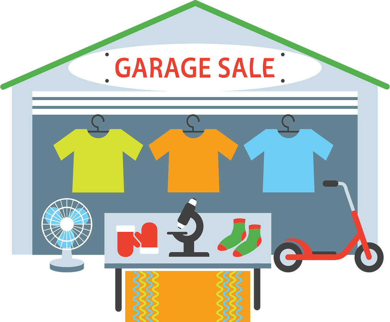 Garage sale vector clipart images