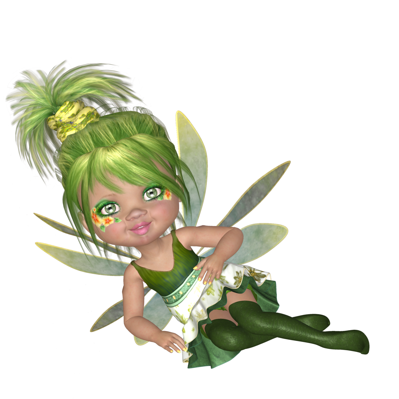 Fairy pin page clipart image 2