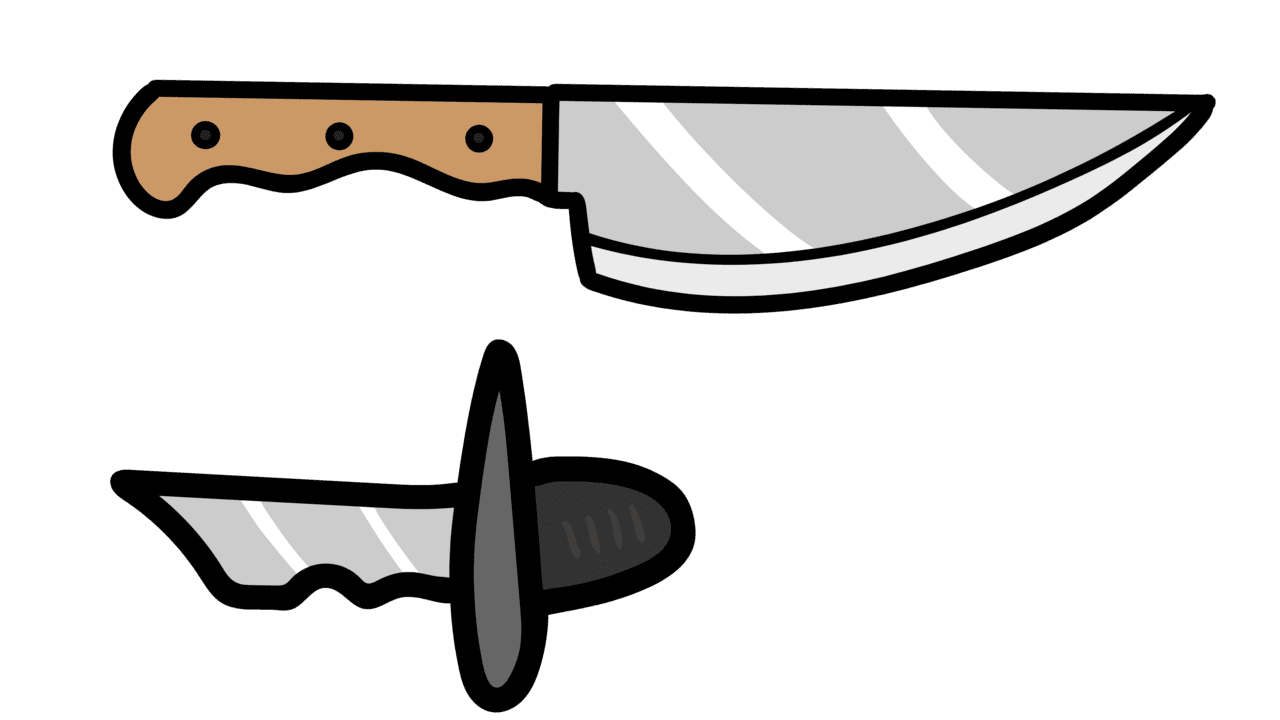 Knife knives graphic kitchen tools sharp objects clipart image