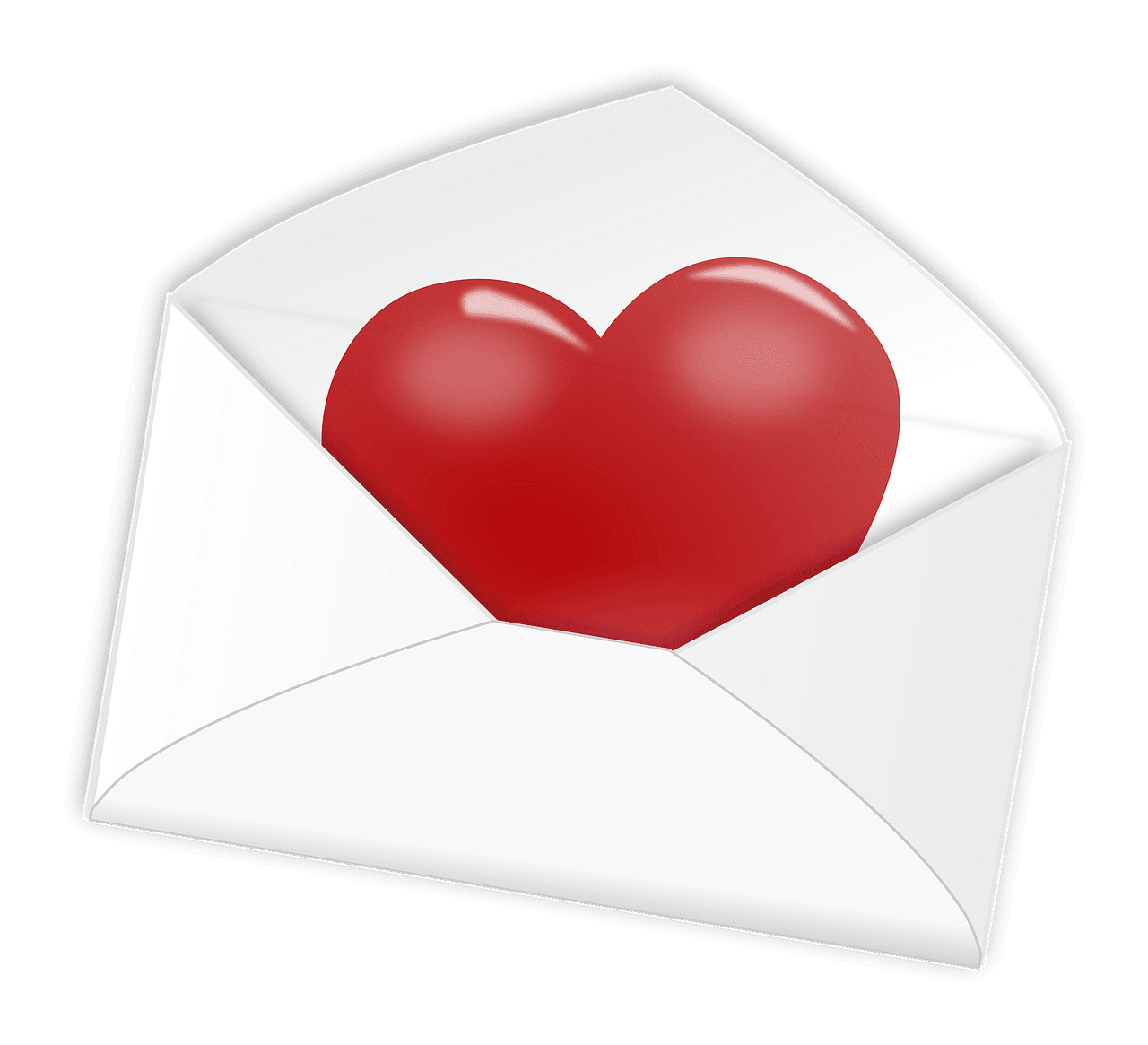 Valentine day love letter vector clipart images