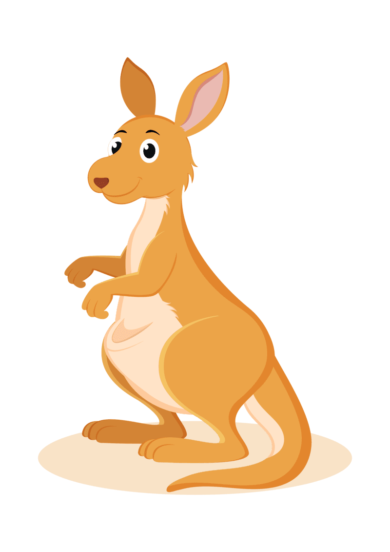 Cute kangaroo cartoon images ai clipart