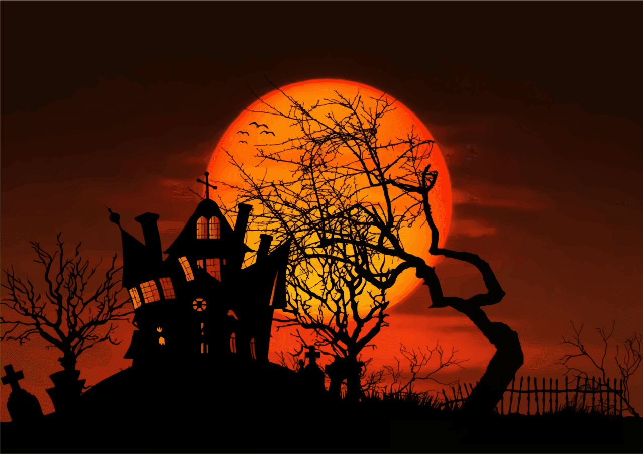 Haunted house pin page clipart transparent