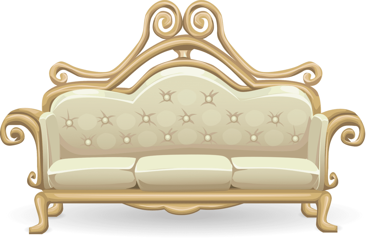 Hd big image fancy couch clipart