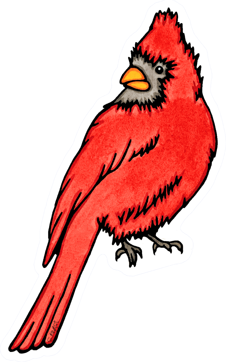 Cardinal sarah angst art stickers clipart background