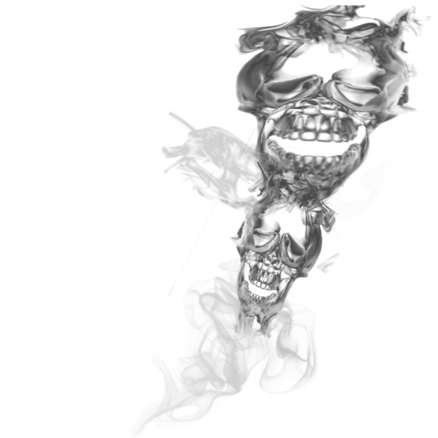 Bone double skull smoke transparant by cakkocem deviantart clipart transparent