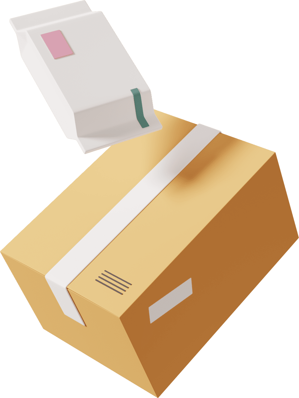 Cardboard box and parcel clipart logo