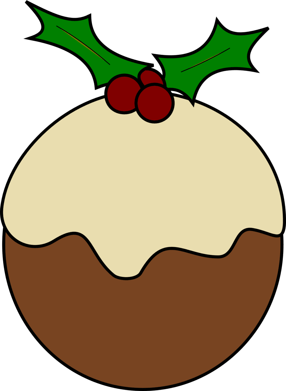 Mistletoe christmas reading clipart image