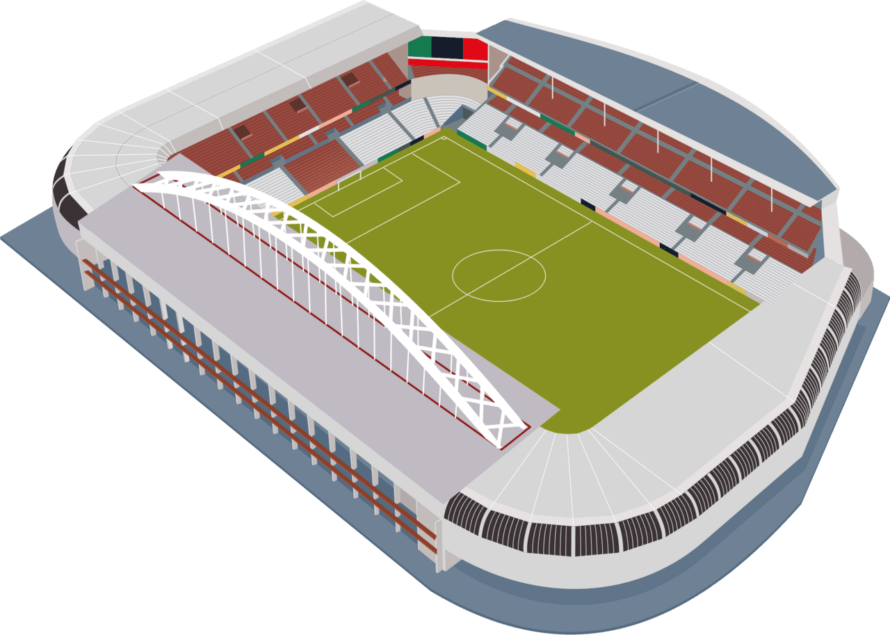 Football field stadium clipart vector