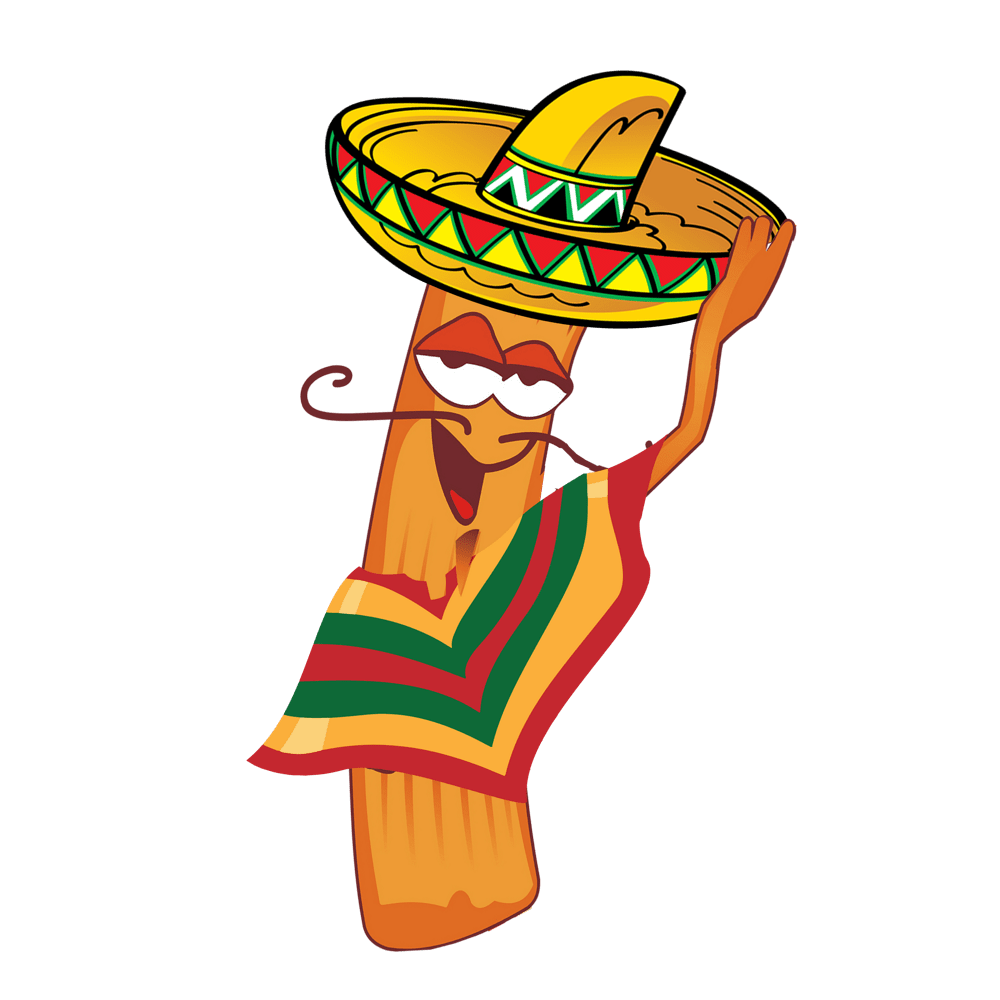 Sombrero menu churros mexicanos clipart picture