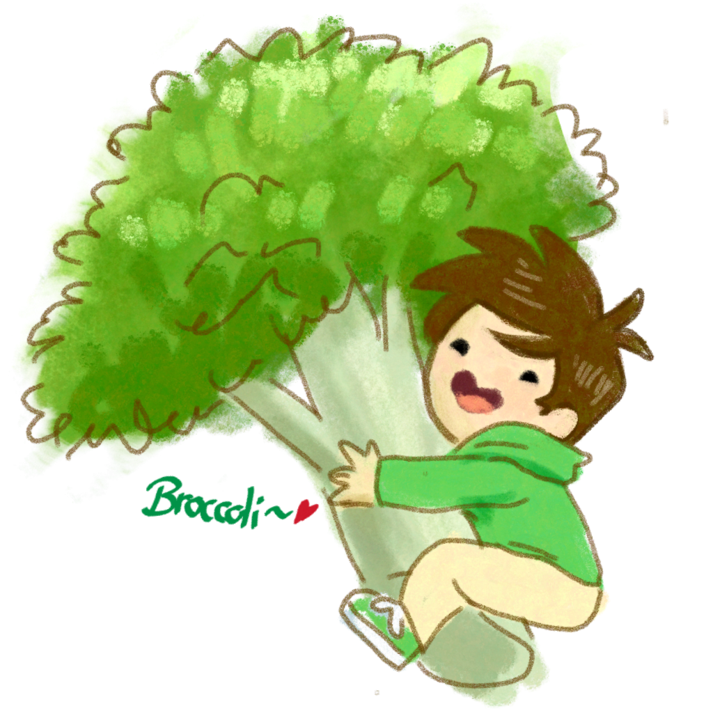 Broccoli pin page clipart image