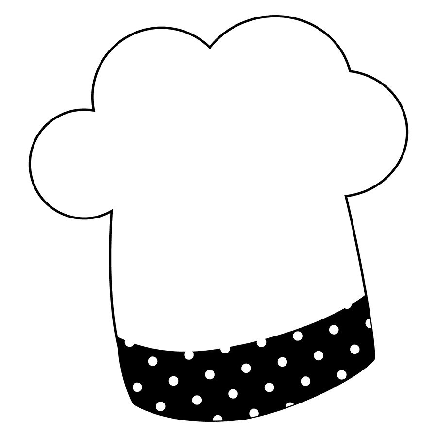 Chef hat pin page clipart free