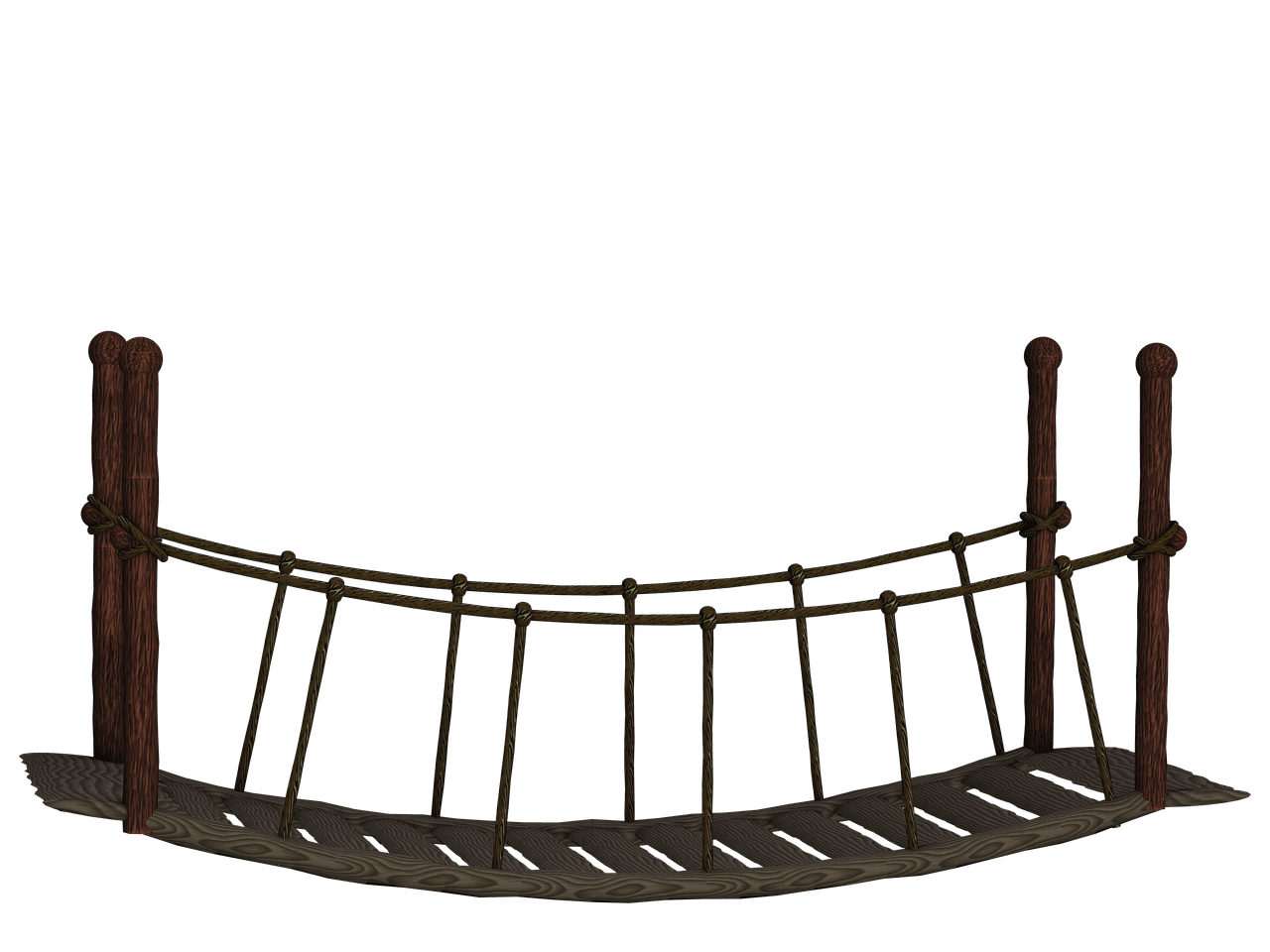 Suspension bridge goat clipart photo