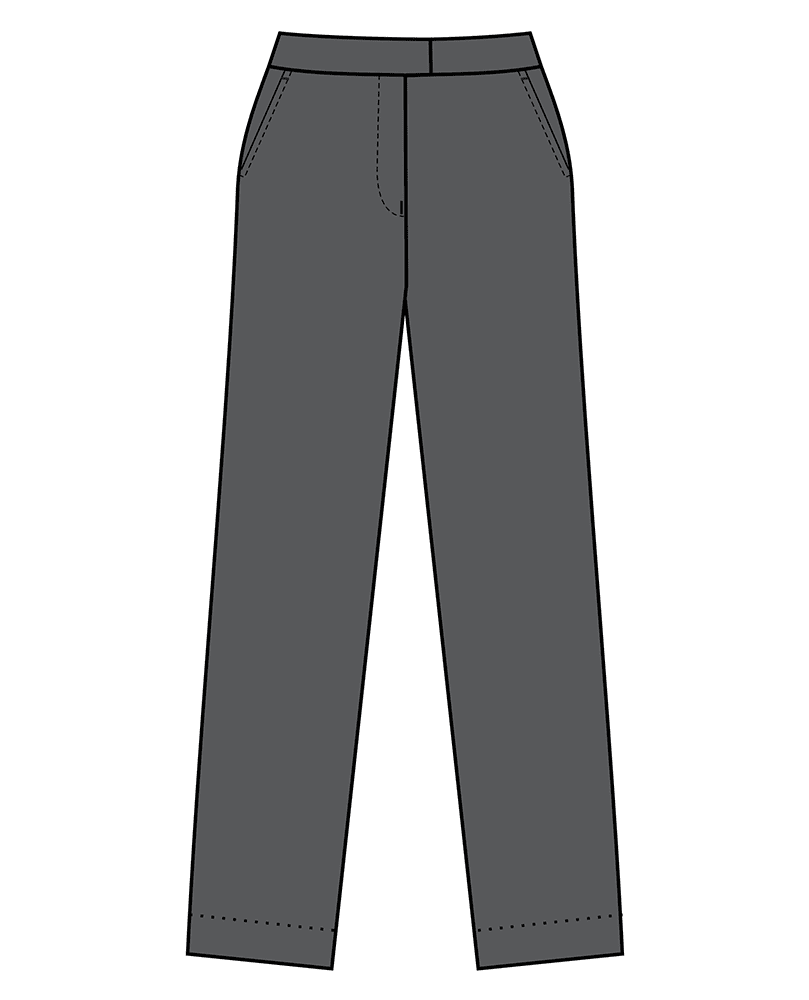 Girls pants waist fit nell gray clipart logo