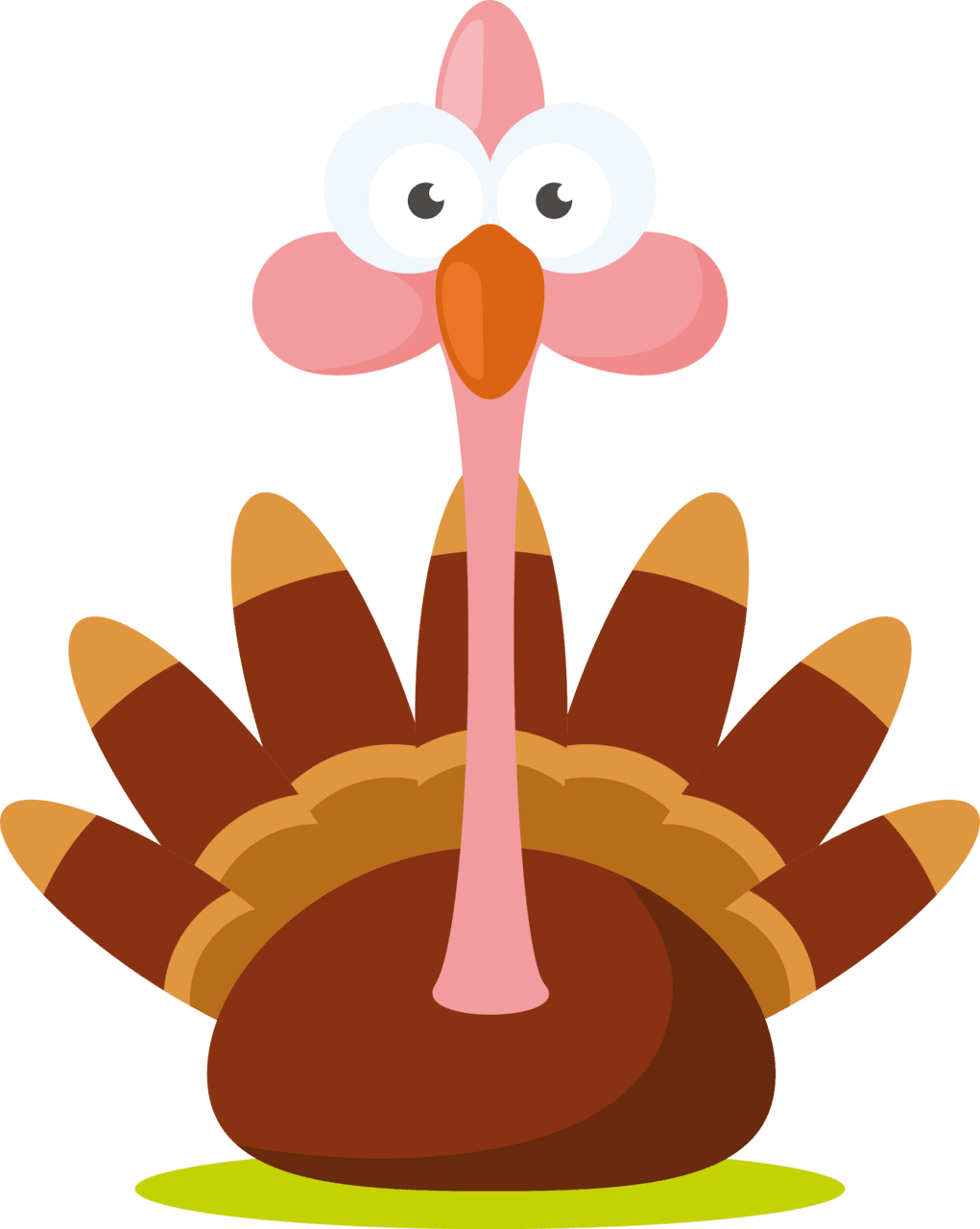 Cute turkey bird vector clipart images