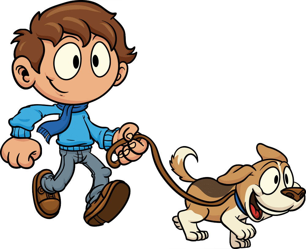 Dog walk ing clipart logo