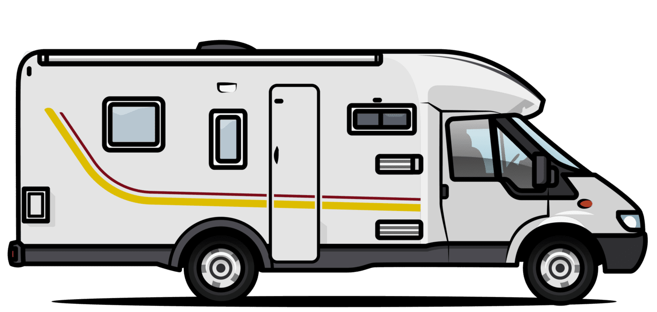 Camper motorhome rental between individuals clipart picture