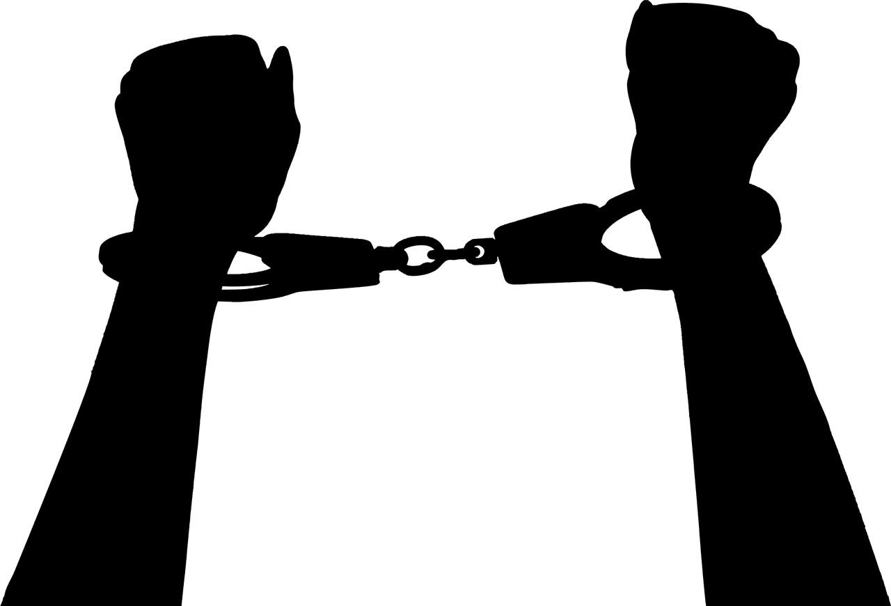 Handcuffs silhouette clipart free