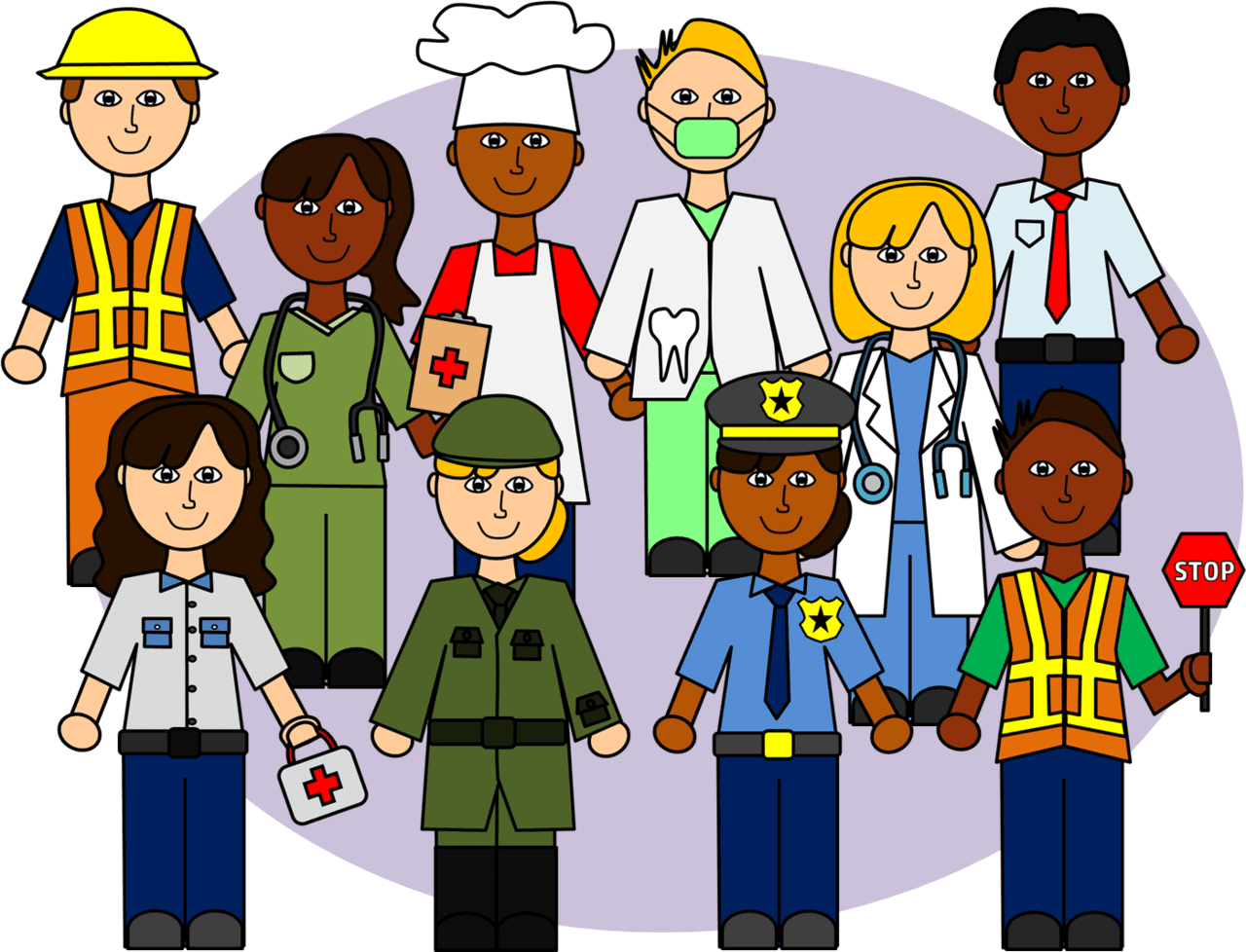 Community munity helpers clipart set image with no background