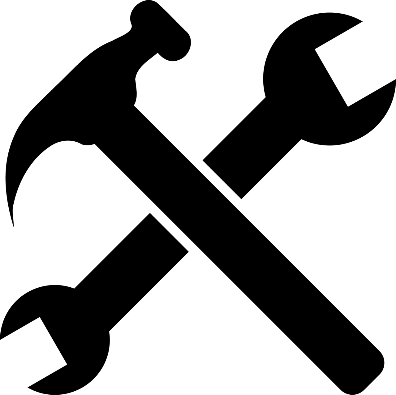 Crossed tools clipart free