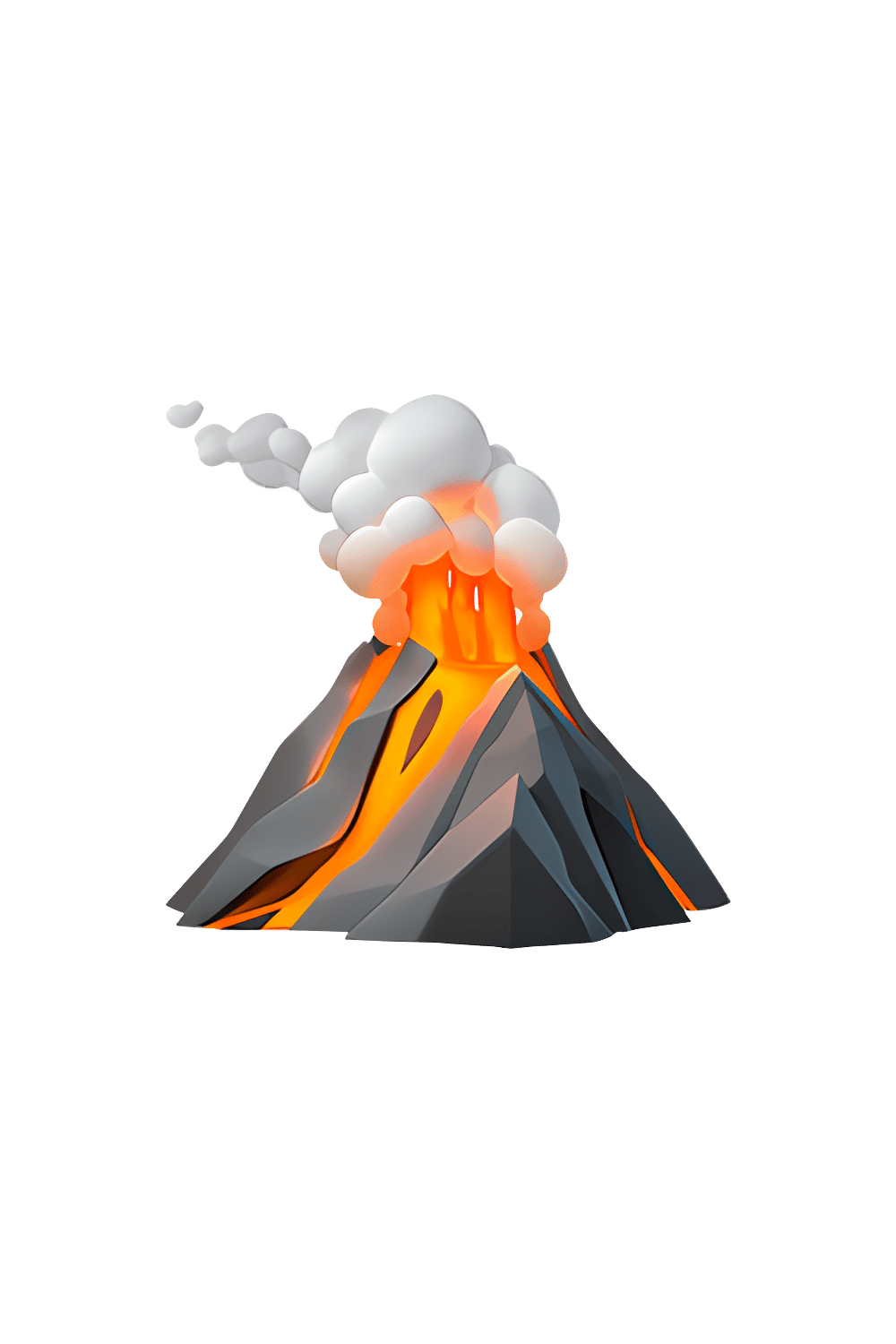 Volcano emoji clipart background 2