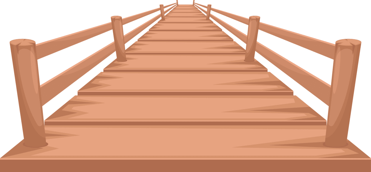 Wooden bridge clipart design background